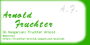 arnold fruchter business card